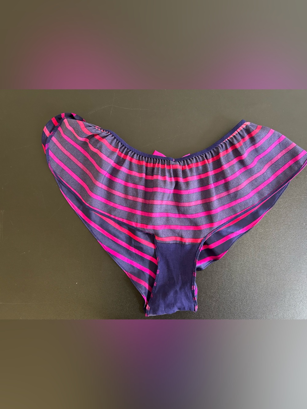 VICTORIA SECRET SEXY LITTLE THINGS Striped Satin Baby Doll Lingerie Set VIBRANT - Picture 7 of 13